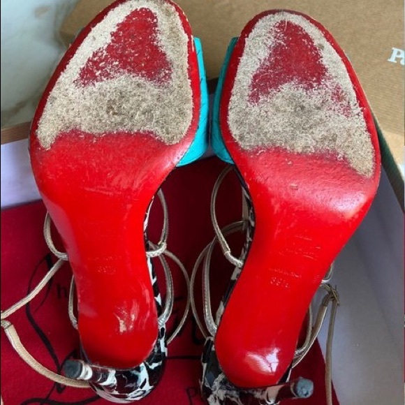 Christian Louboutin Leather-trimmed Python 39.5 - Picture 9 of 10